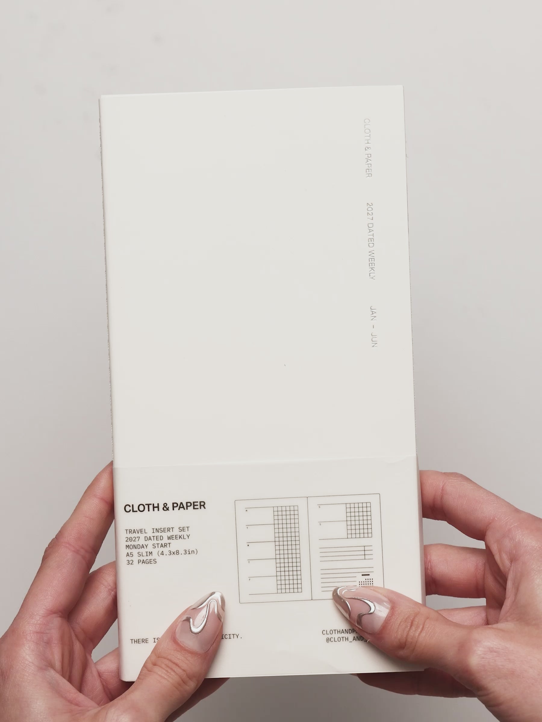 A notebook flip through featuring the 2027 Dated Travel Notebook Set | Jan-Jun & Jul-Dec | A5 Slim