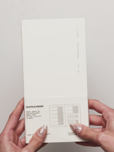 A notebook flip through featuring the 2027 Dated Travel Notebook Set | Jan-Jun & Jul-Dec | A5 Slim
