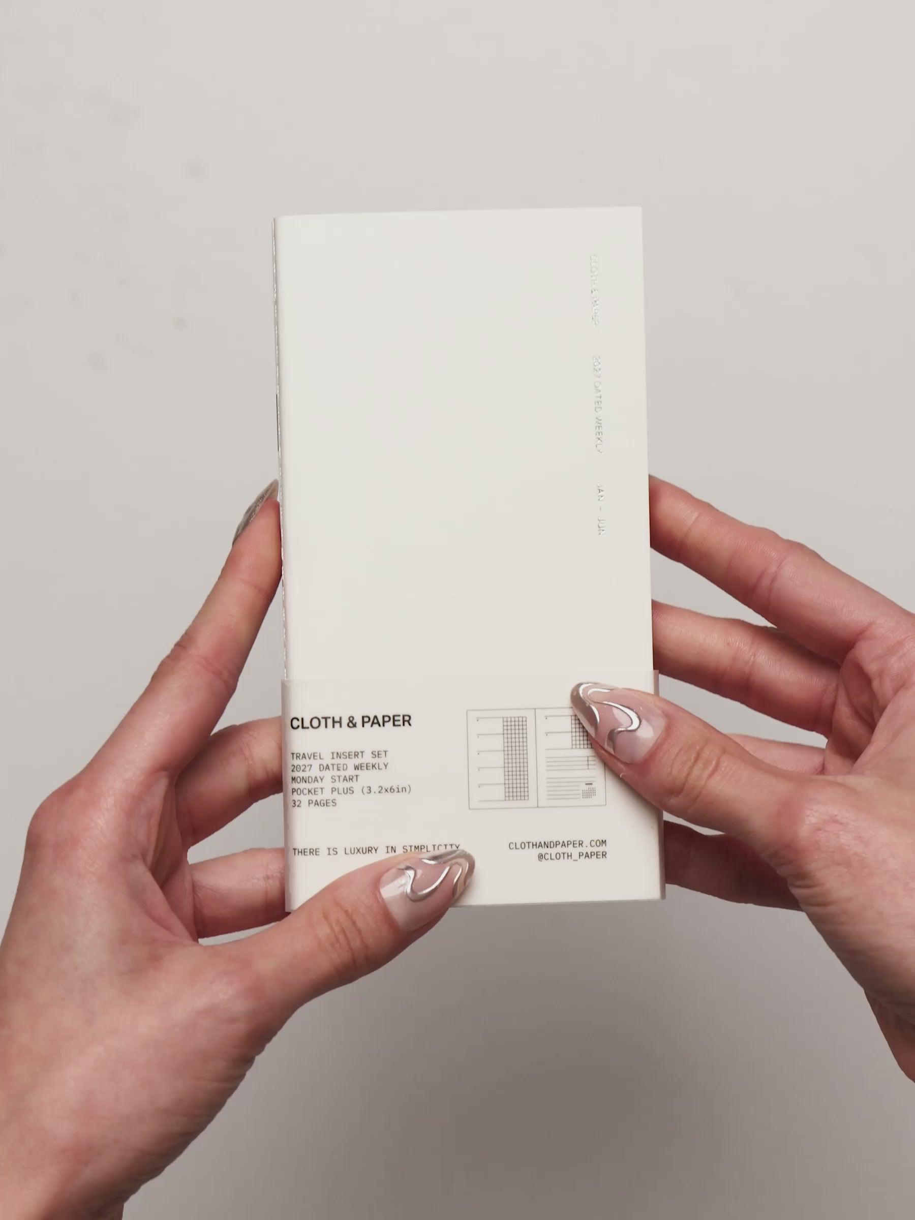 A notebook flip through featuring the 2027 Dated Travel Notebook Set | Jan-Jun & Jul-Dec | Pocket Plus